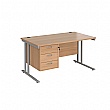 Stellar Rectangular Desks With Single Fixed Pedestal