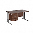 Stellar Rectangular Desks With Single Fixed Pedestal