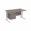 Stellar Rectangular Desks With Single Fixed Pedestal