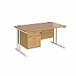 Stellar Rectangular Desks With Single Fixed Pedestal