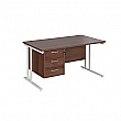 Stellar Rectangular Desks With Single Fixed Pedestal