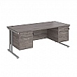 Stellar Rectangular Desks With Double Fixed Pedestal