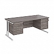 Stellar Rectangular Desks With Double Fixed Pedestal