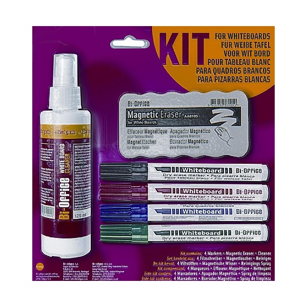 White Board Kit (spray/eraser/4 pens)