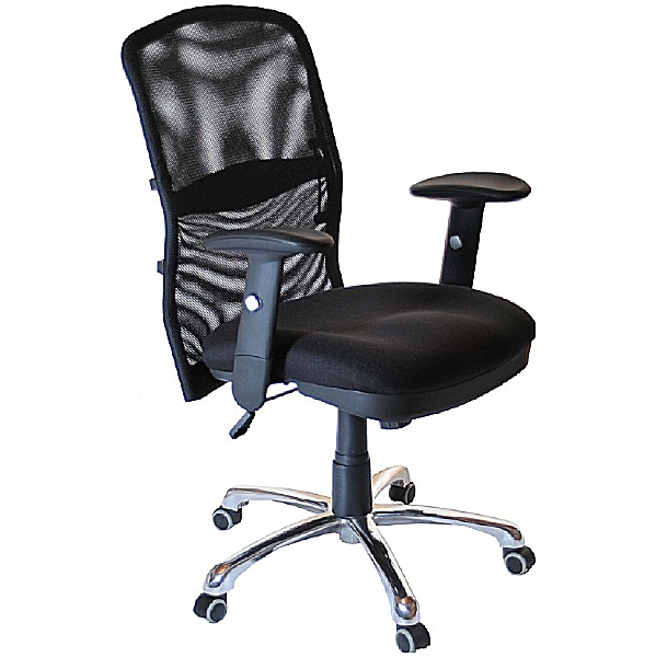 Cologne Chrome Mesh Manager Chair