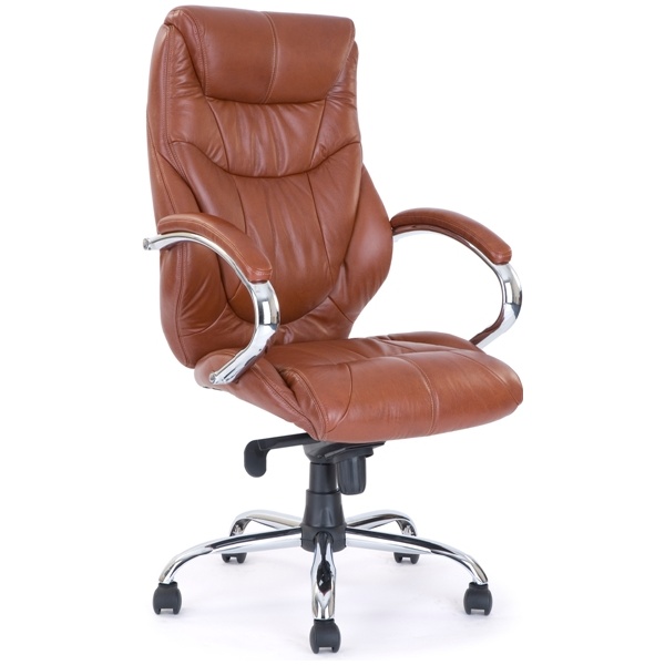 Geneva Leather Manager Chair Tan