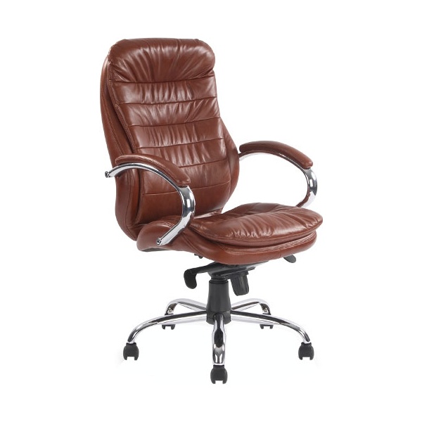 Prague Leather Manager Chair Tan