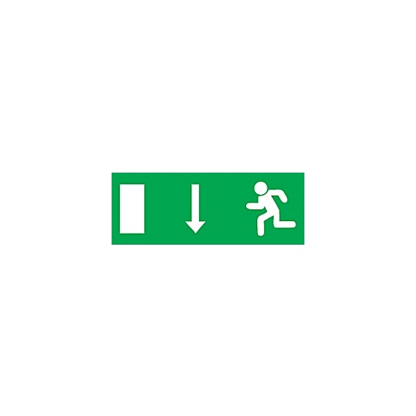 Fire Exit Down Arrow Running Left (DISCONTINUED)