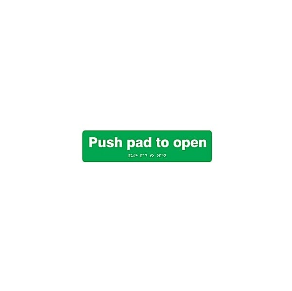 Braille Push Pad To Open
