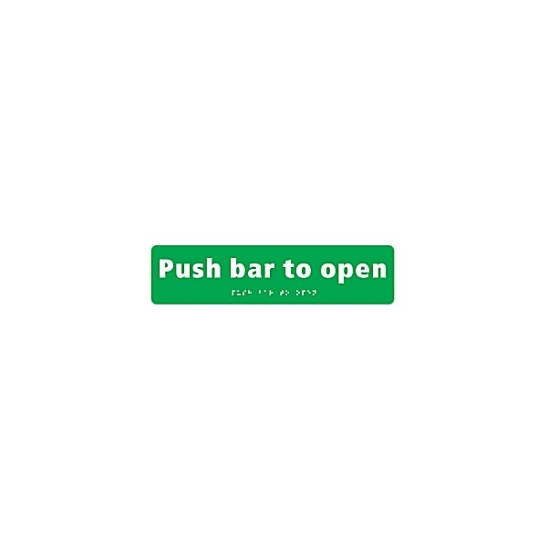 Braille Push Bar To Open
