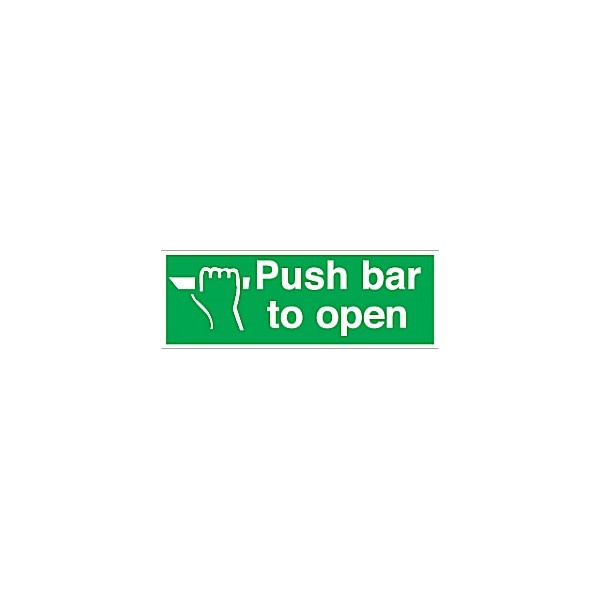 Push Bar To Open Sign