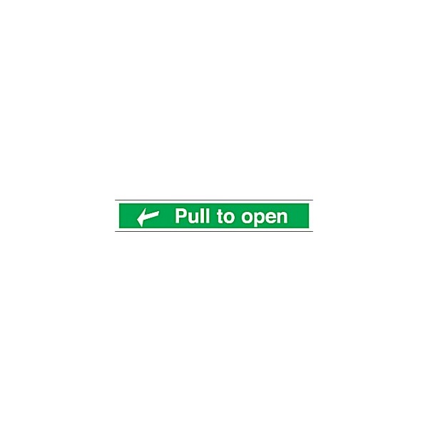 Left Arrow Pull To Open Sign