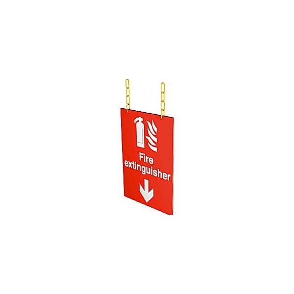 Doubled Sided Hanging Fire Extinguisher Sign