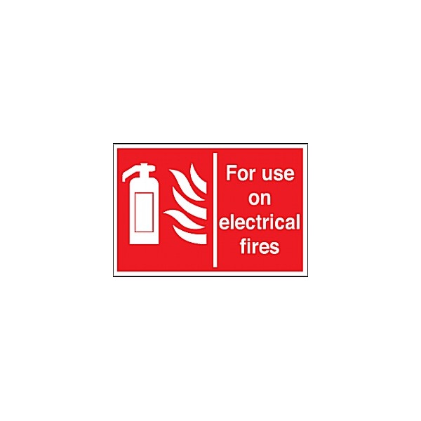 For Use On Electrical Fires Sign