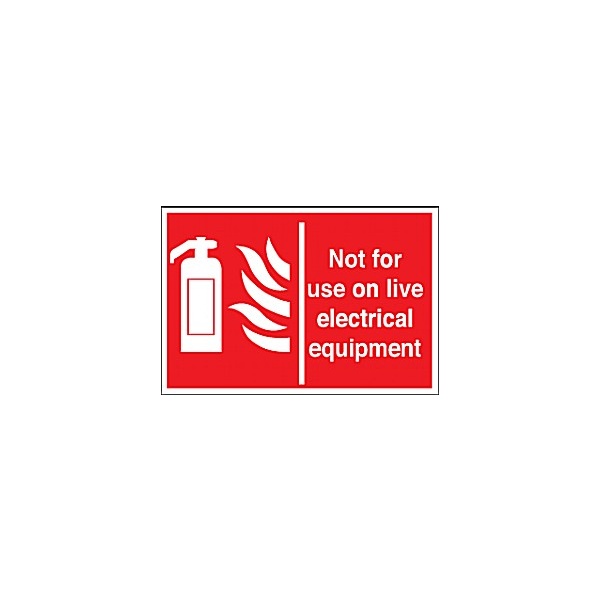 Not For Use On Live Electrical Equipment Sign