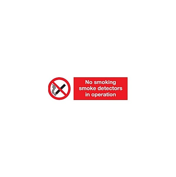 No Smoking Sign - Detectors In Operation