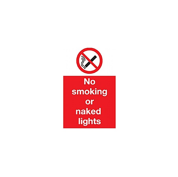 No Smoking Or Naked Lights Sign