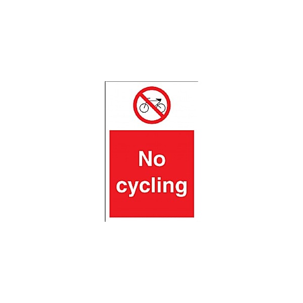 No Cycling Sign