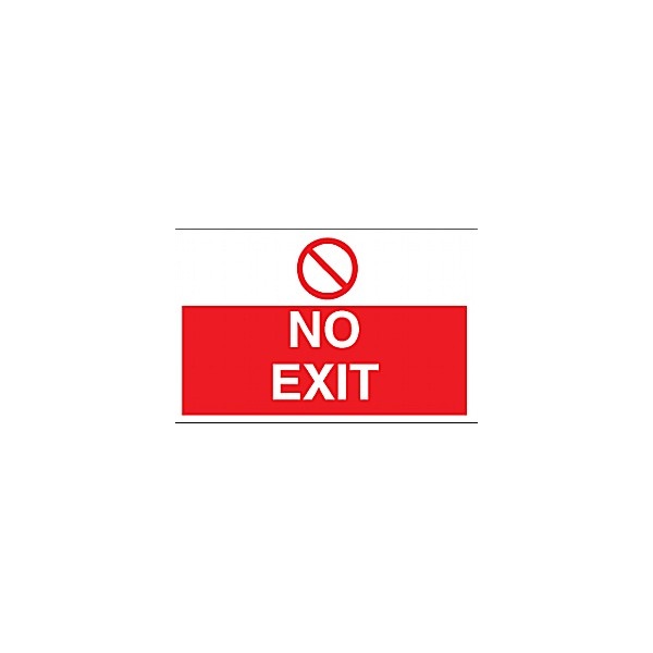 No Exit Sign Awareness & Safety Signs