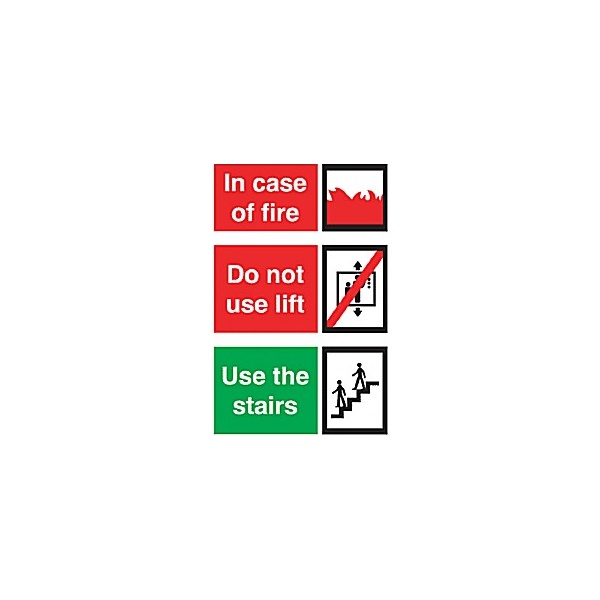 Incase Of Fire Do Not Use Lift Use The Stairs Sign
