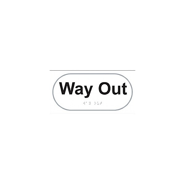 Braille Way Out Sign