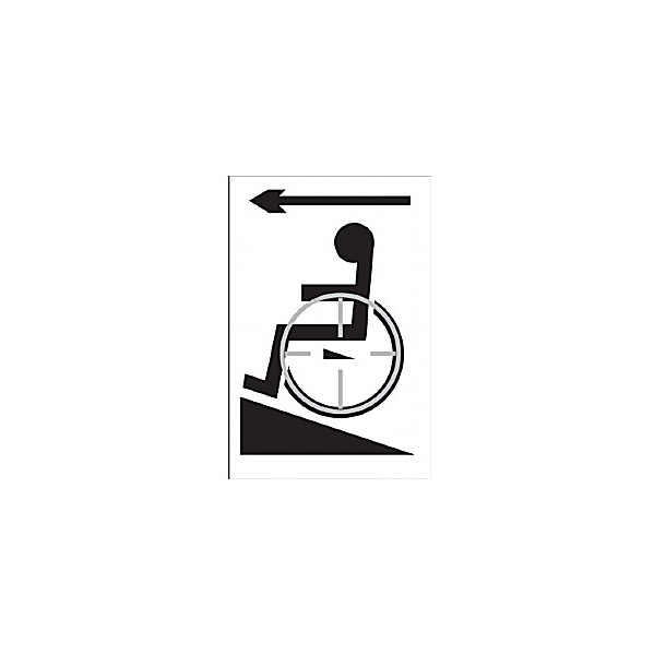 Braille Wheelchair Left Sign