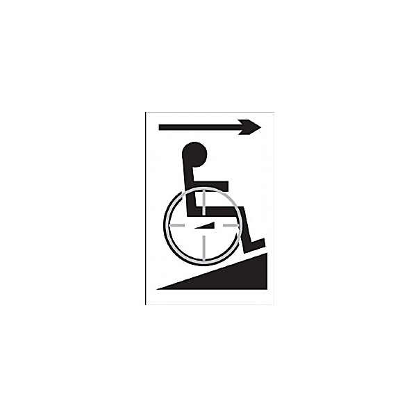 Braille Wheelchair Right Sign