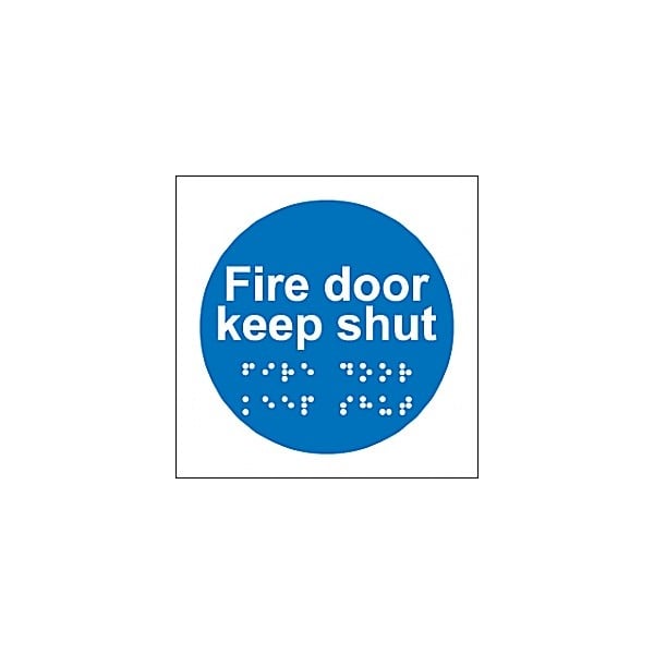 Braille Fire Door Keep Shut Sign