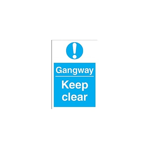 Gangway Keep Clear Sign