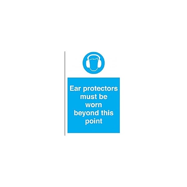 Ear Protectors Must Be Worn Beyond This Point Sign