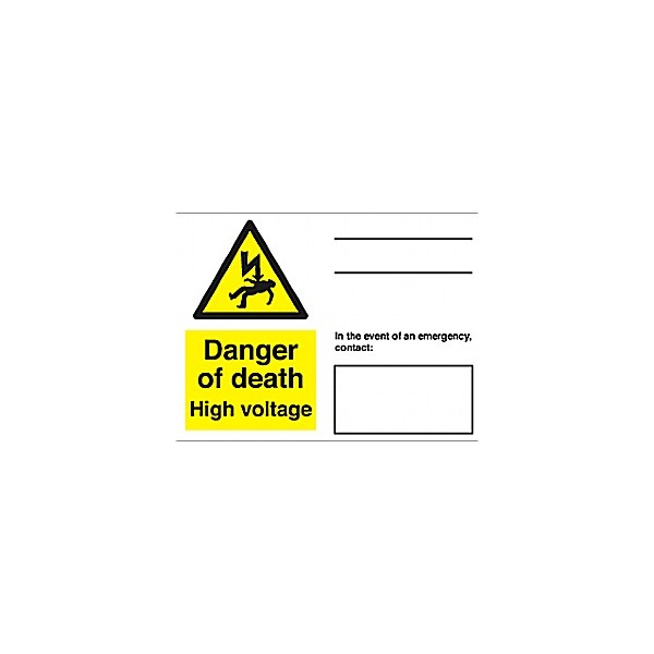Danger Of Death High Voltage Sign