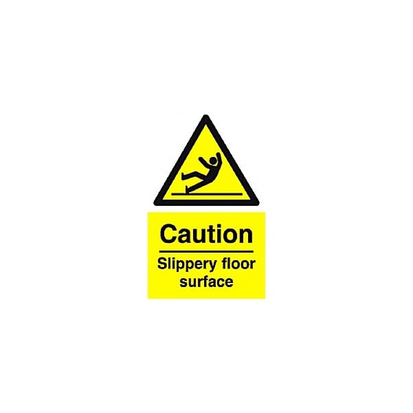 Caution Slippery Floor Surface Sign