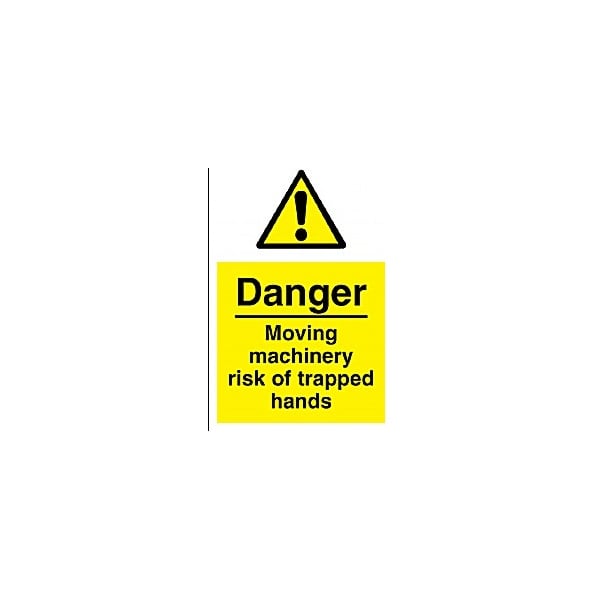 Danger Moving Machinery Risk Of Trapped Hands Sign