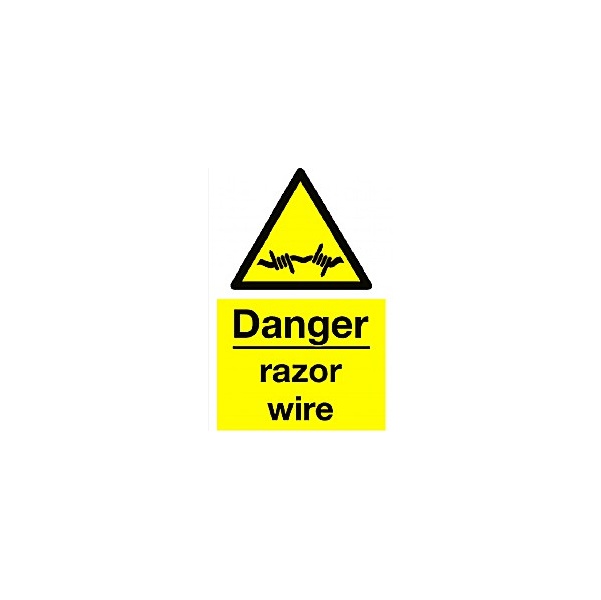 Danger Razor Wire Sign