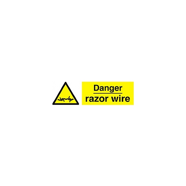 Danger Razor Wire Sign