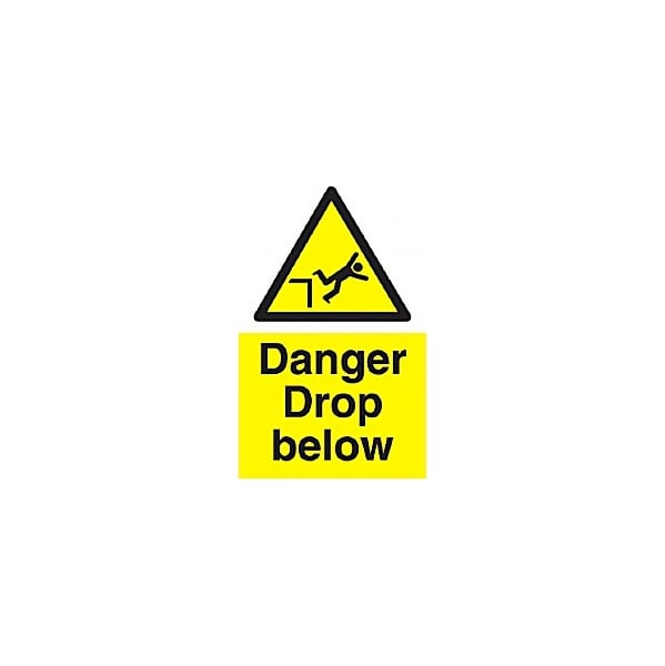 Danger Drop Below Sign
