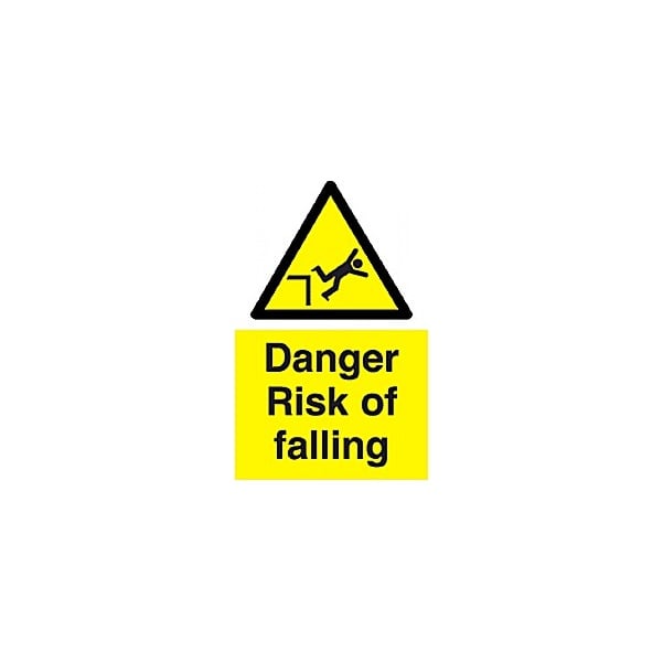 Danger Risk Of Falling Sign