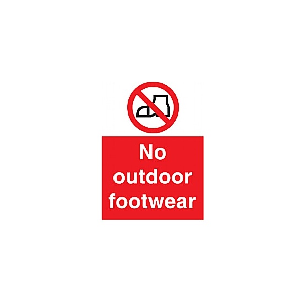 No Oudoor Footwear Sign