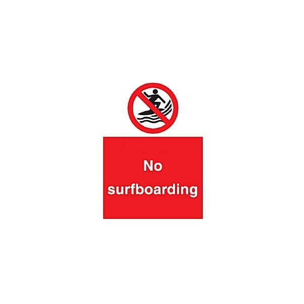 No Surfboarding Sign