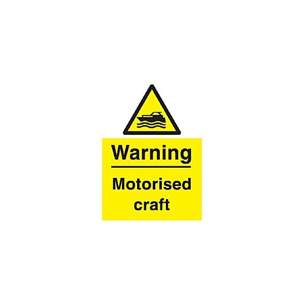Warning Motorised Craft Sign