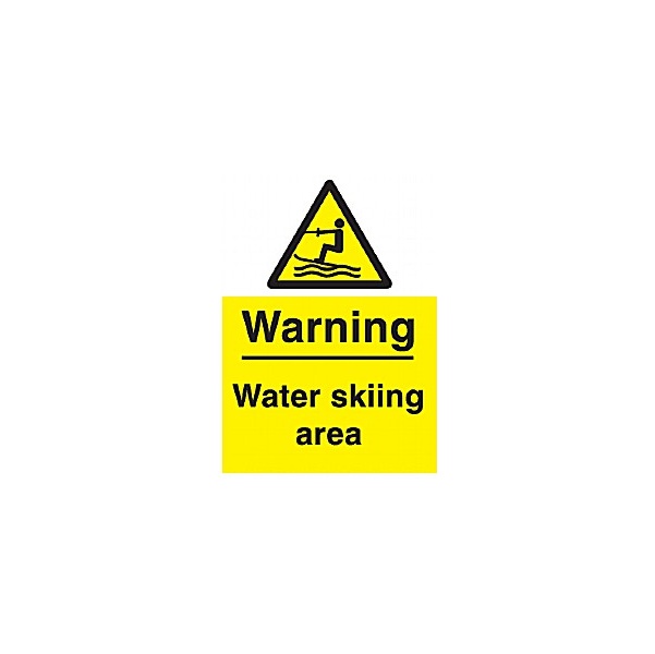 Warning Water Skiing Area Sign Awareness & Safety Signs