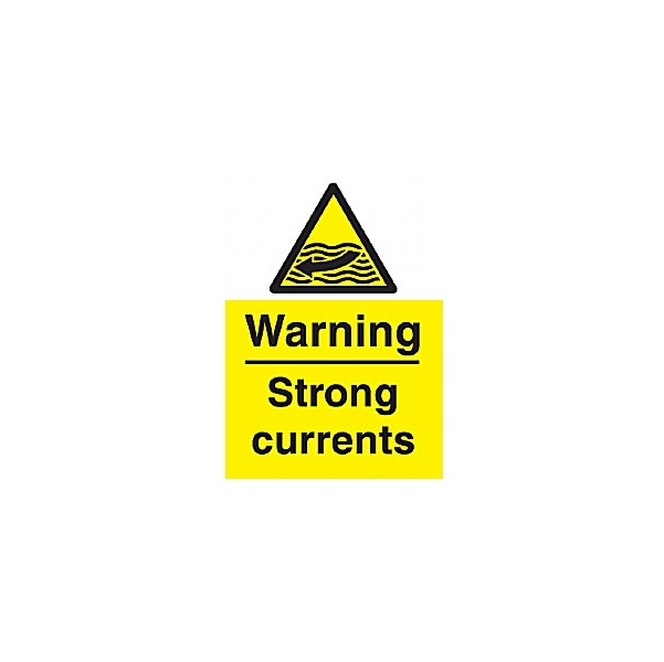 Warning Strong Currents Sign