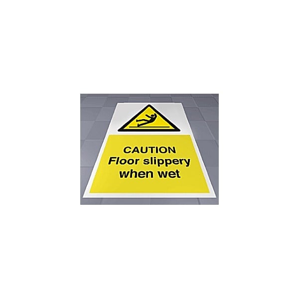 Caution Floor Slippery When Wet Floor Sign