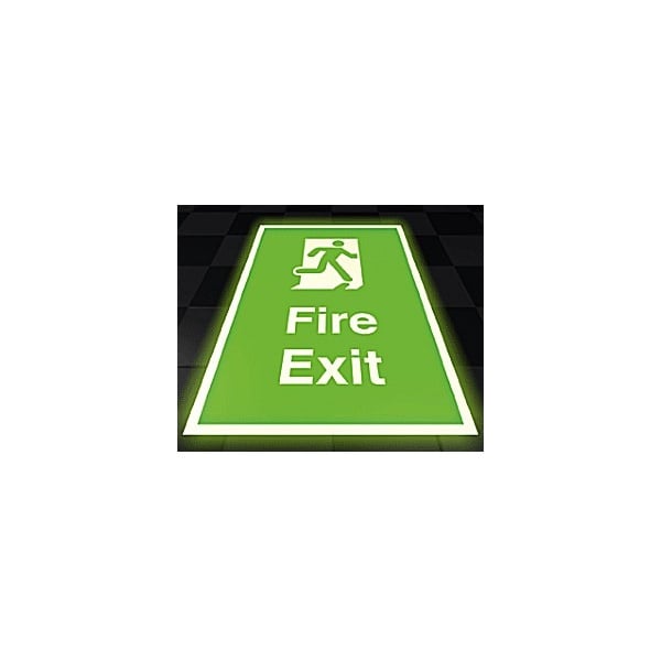 Photoluminescent Fire Exit Floor Sign