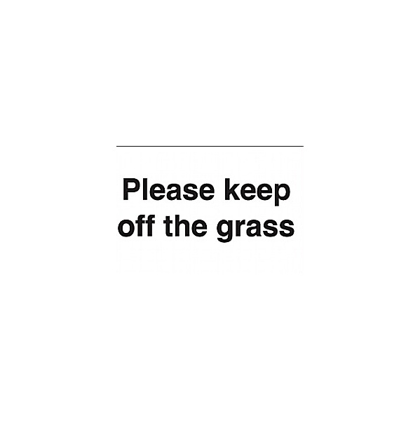 Please Keep Of The Grass Sign