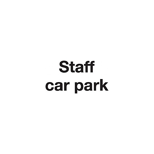 Staff Car Park Sign Awareness & Safety Signs