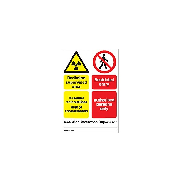 Radiation Supervised Area ...Sign (6)
