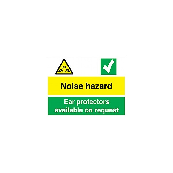 Noise Hazard Ear Protectors Available On Request Sign
