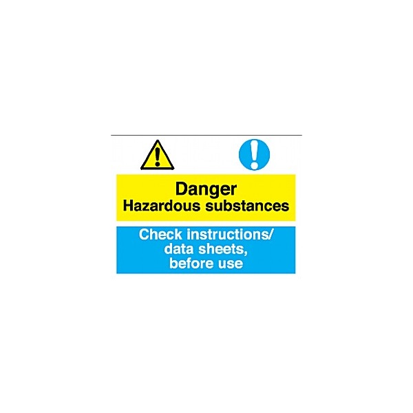 Danger Hazardous Substances, Check Instructions/ Data Sheets, Before