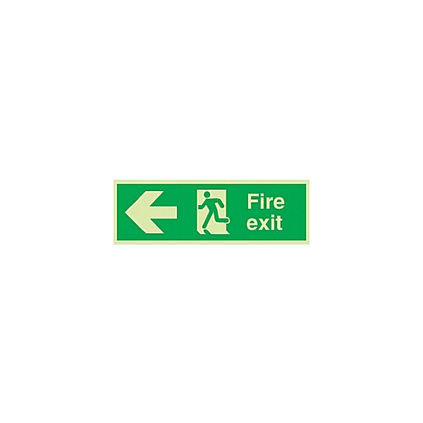 Fire Exit Left Arrow Gemglow Sign